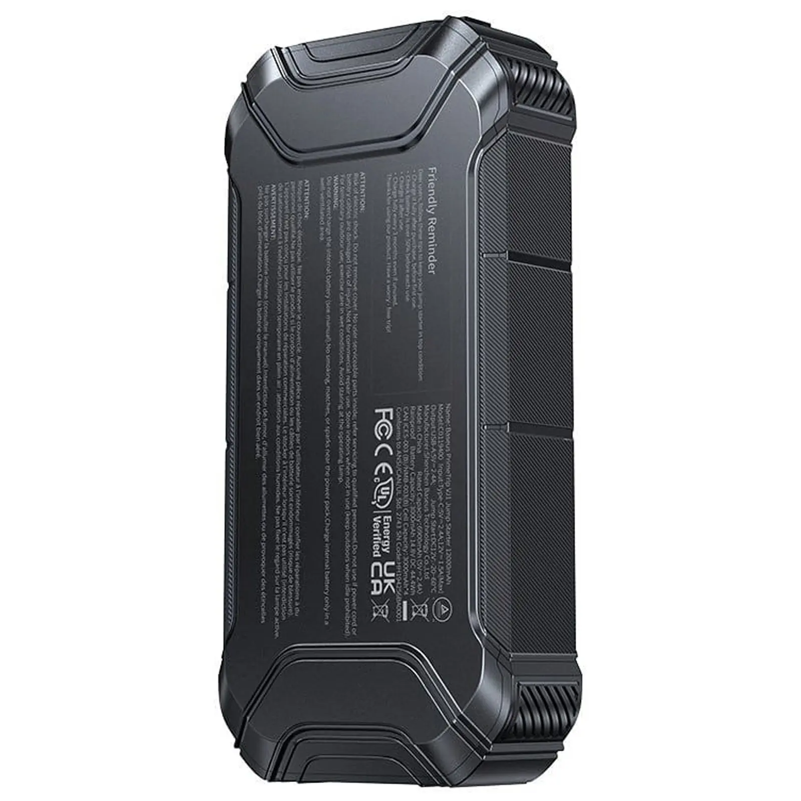 Пусковое устройство (бустер) для автомобиля Baseus PrimeTrip VJ1 Jump Starter 12000 mAh (C01194), Black 1, купить оптом с доставкой
