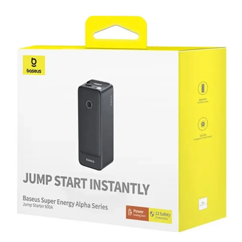 Пусковий пристрій (бустер) для автомобіля Baseus Super Energy Alpha Series 6000 mAh (C00259200121), Cosmic Black 4, купити оптом з доставкою