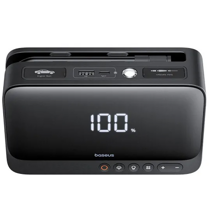 Пусковий пристрій (бустер) для автомобіля Baseus Super Energy 6000 mAh (C00245902111), Cluster Black 2, купити оптом з доставкою