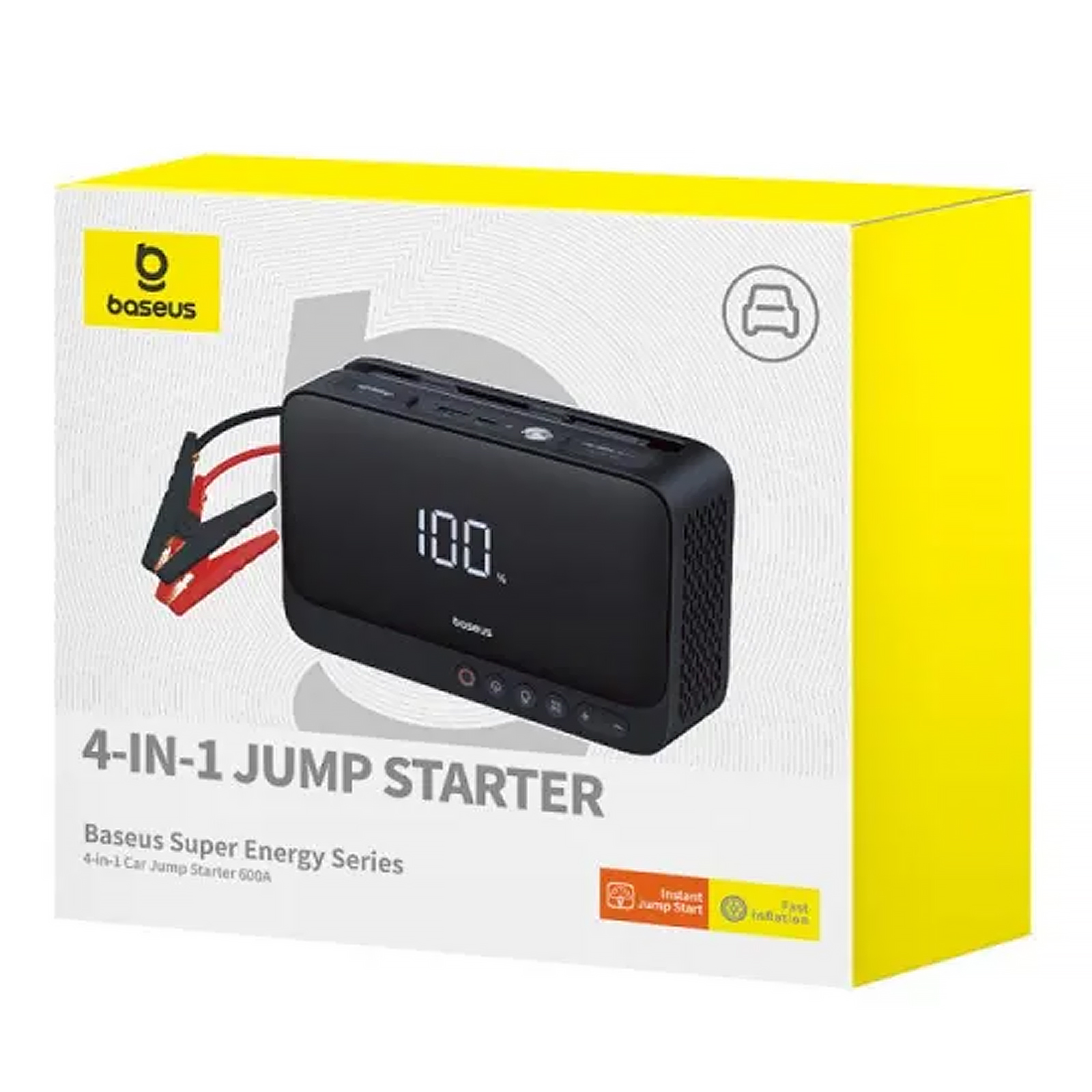Пусковий пристрій (бустер) для автомобіля Baseus Super Energy 6000 mAh (C00245902111), Cluster Black 4, купити оптом з доставкою
