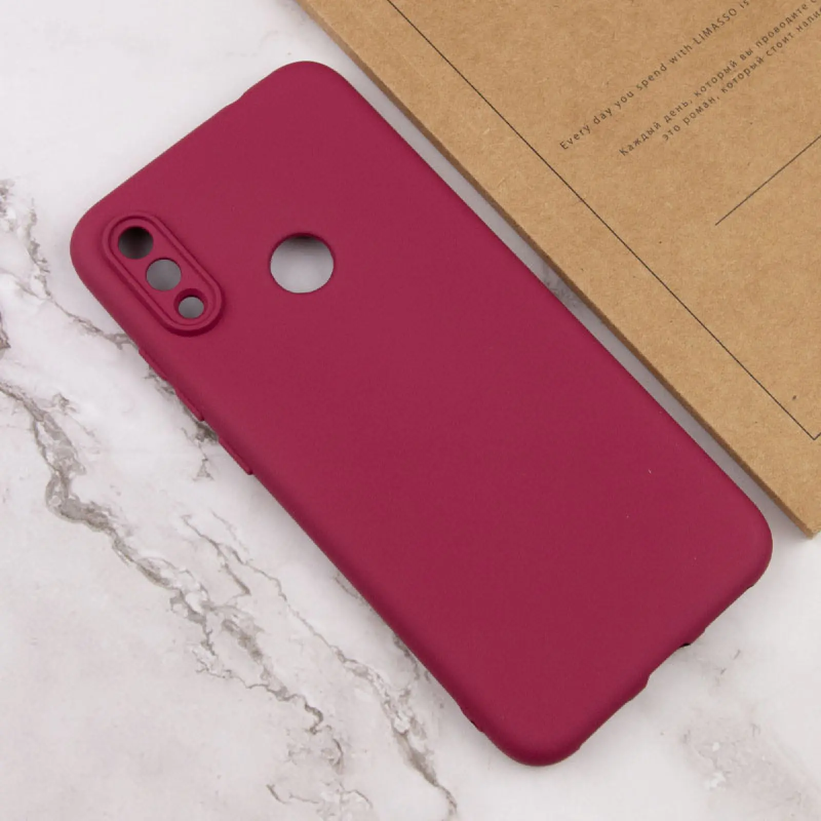 Чехол TPU GETMAN Liquid Silk Full Camera для Xiaomi Redmi Note 7 / Note 7 Pro / Note 7s, Бордовый / Marsala 3, TPU, купить оптом с доставкой