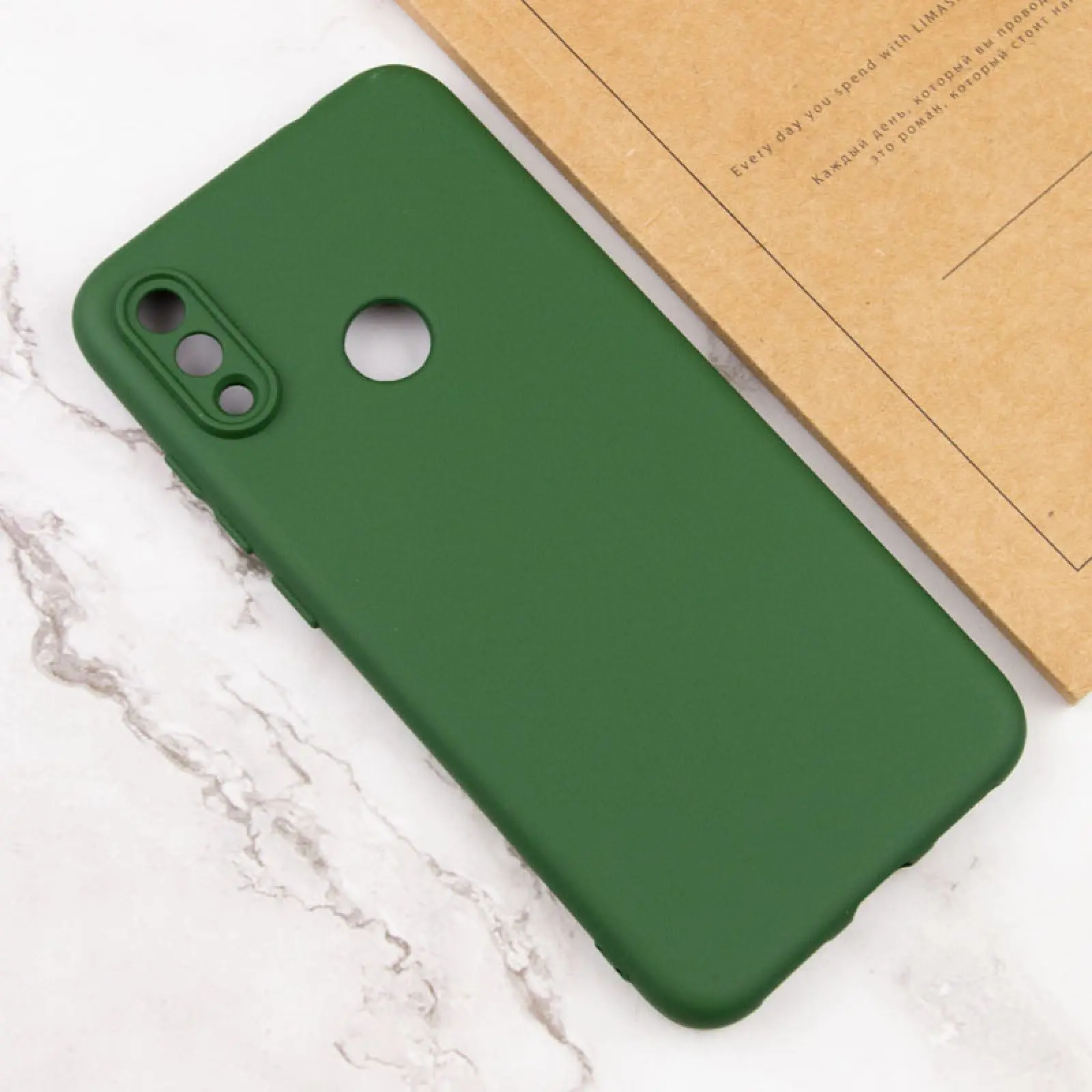 Чехол TPU GETMAN Liquid Silk Full Camera для Xiaomi Redmi Note 7 / Note 7 Pro / Note 7s, Зеленый / Dark green 3, TPU, купить оптом с доставкой