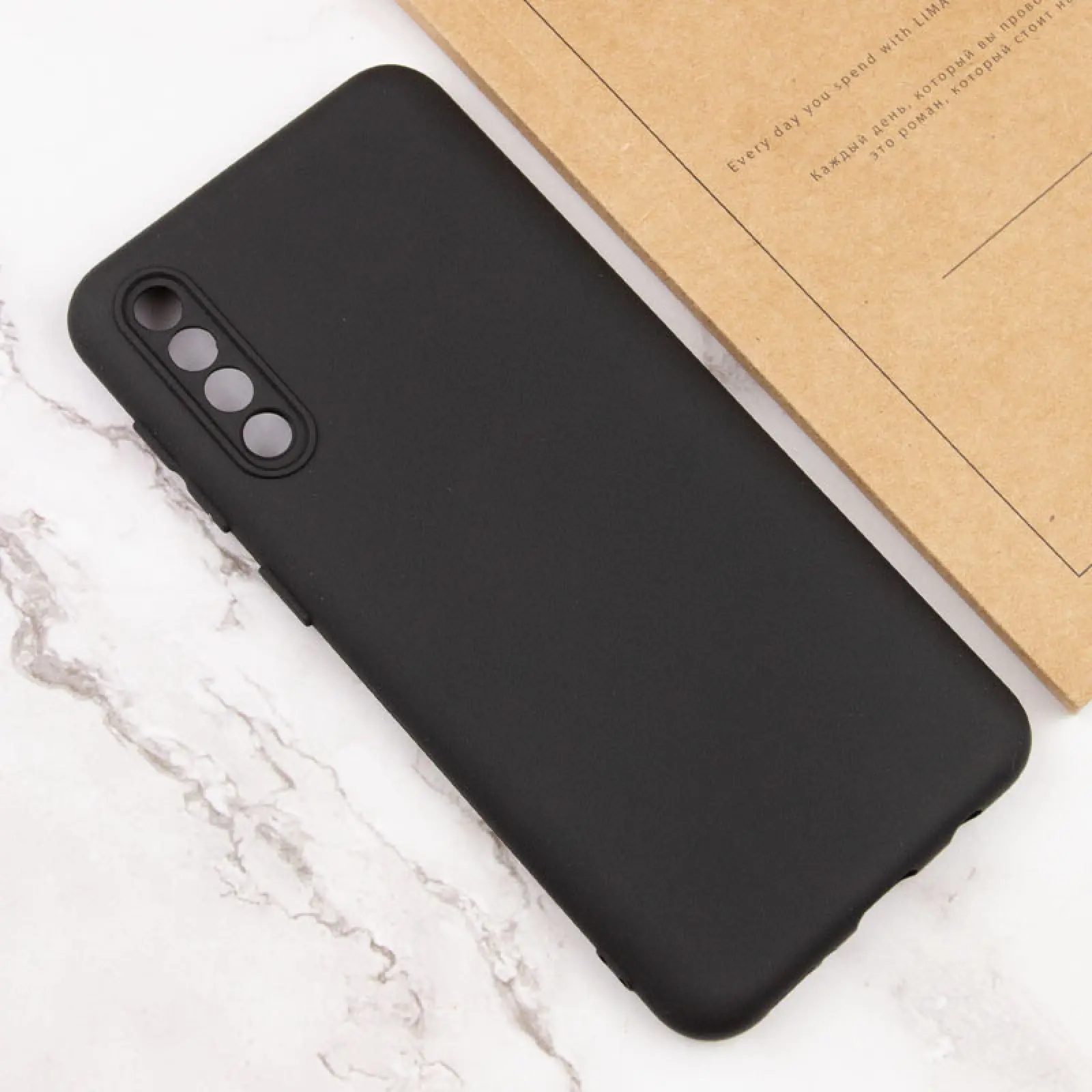 Чехол TPU GETMAN Liquid Silk Full Camera для Samsung Galaxy A50 (A505F) / A50s / A30s, Черный / Black 3, TPU, купить оптом с доставкой