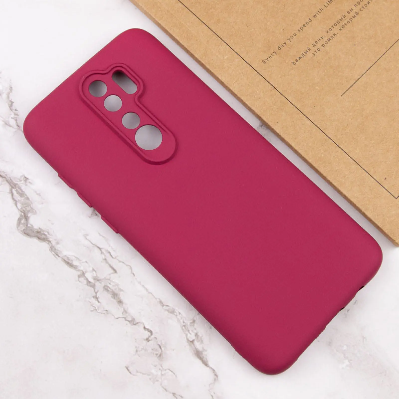 Чохол TPU GETMAN Liquid Silk Full Camera для Xiaomi Redmi Note 8 Pro, Бордовий / Marsala 3, TPU, купити оптом з доставкою