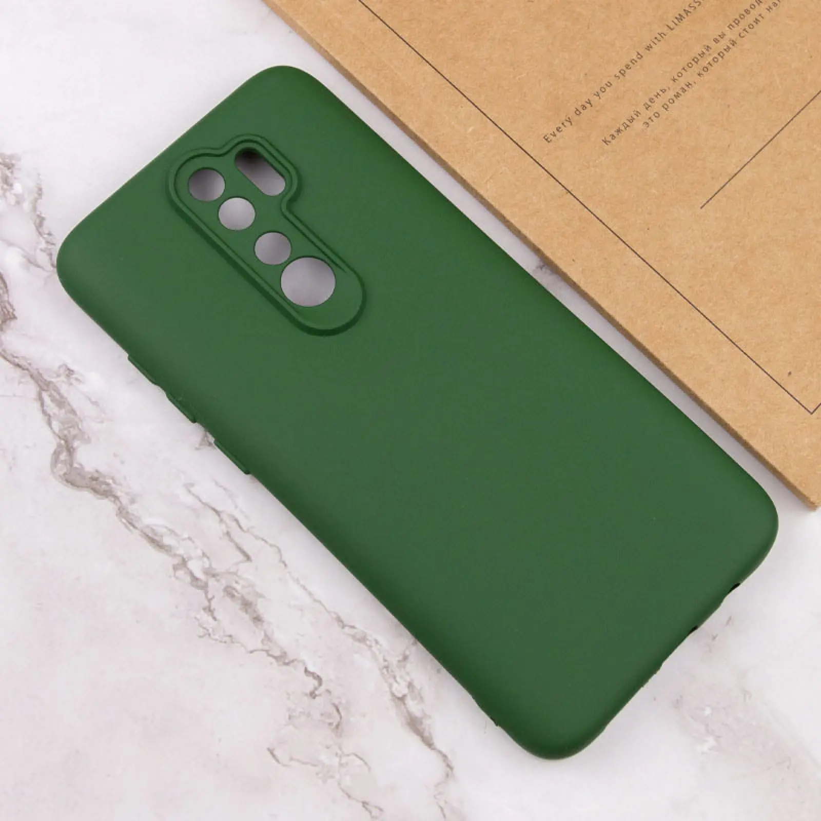 Чохол TPU GETMAN Liquid Silk Full Camera для Xiaomi Redmi Note 8 Pro, Зелений / Dark green 3, TPU, купити оптом з доставкою
