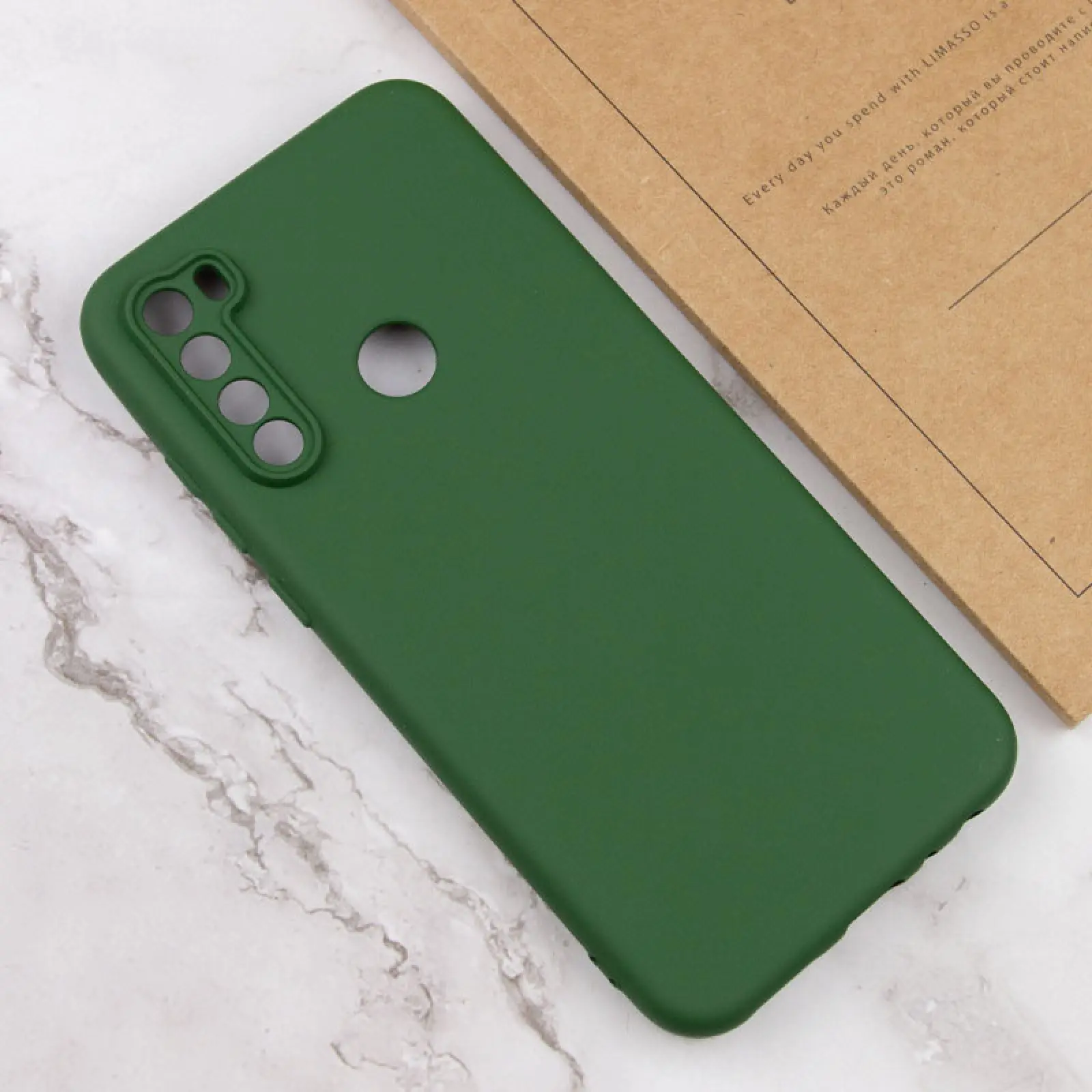 Чохол TPU GETMAN Liquid Silk Full Camera для Xiaomi Redmi Note 8T, Зелений / Dark green 3, TPU, купити оптом з доставкою