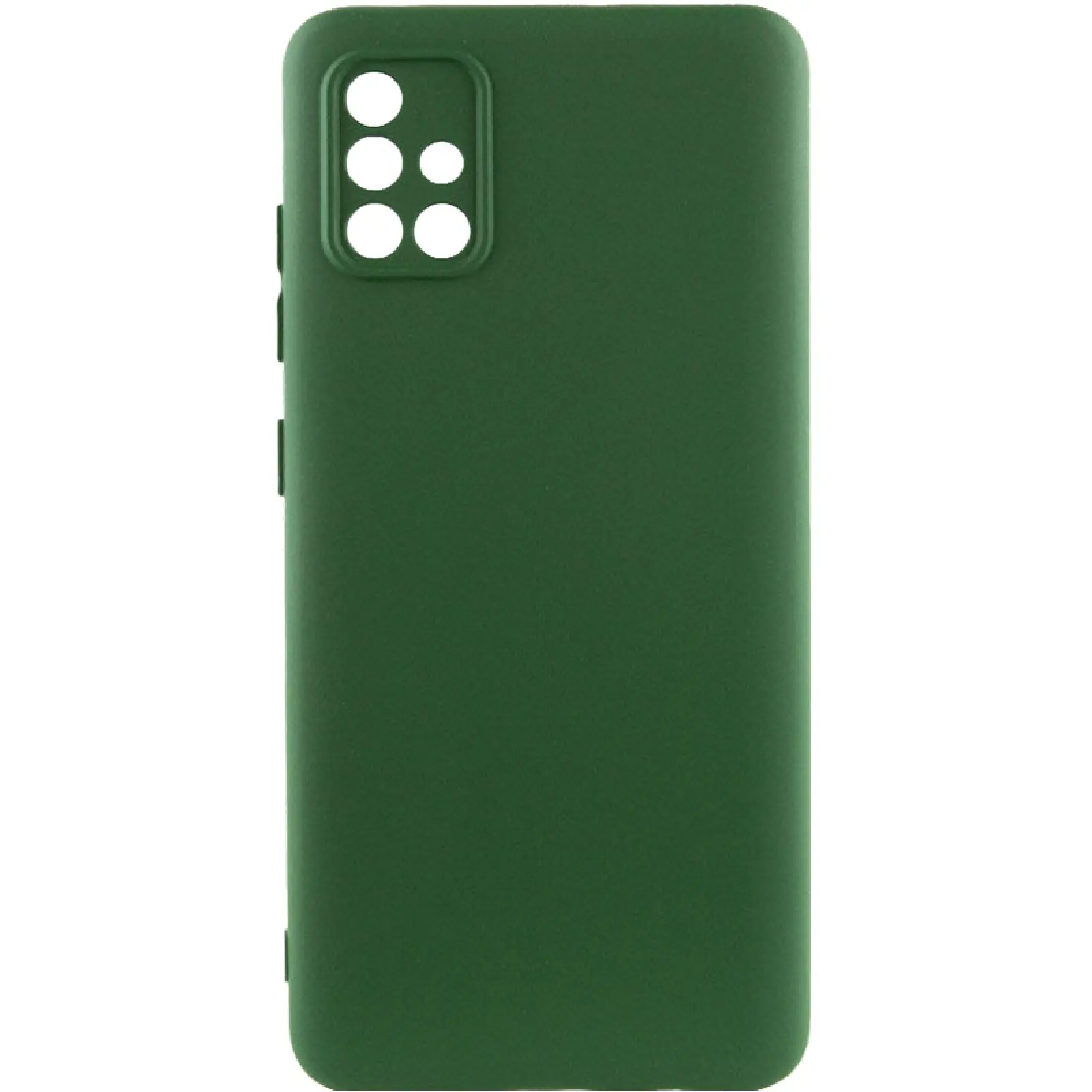 Чехол TPU GETMAN Liquid Silk Full Camera для Samsung Galaxy A51, Зеленый / Dark green, TPU, купить оптом с доставкой