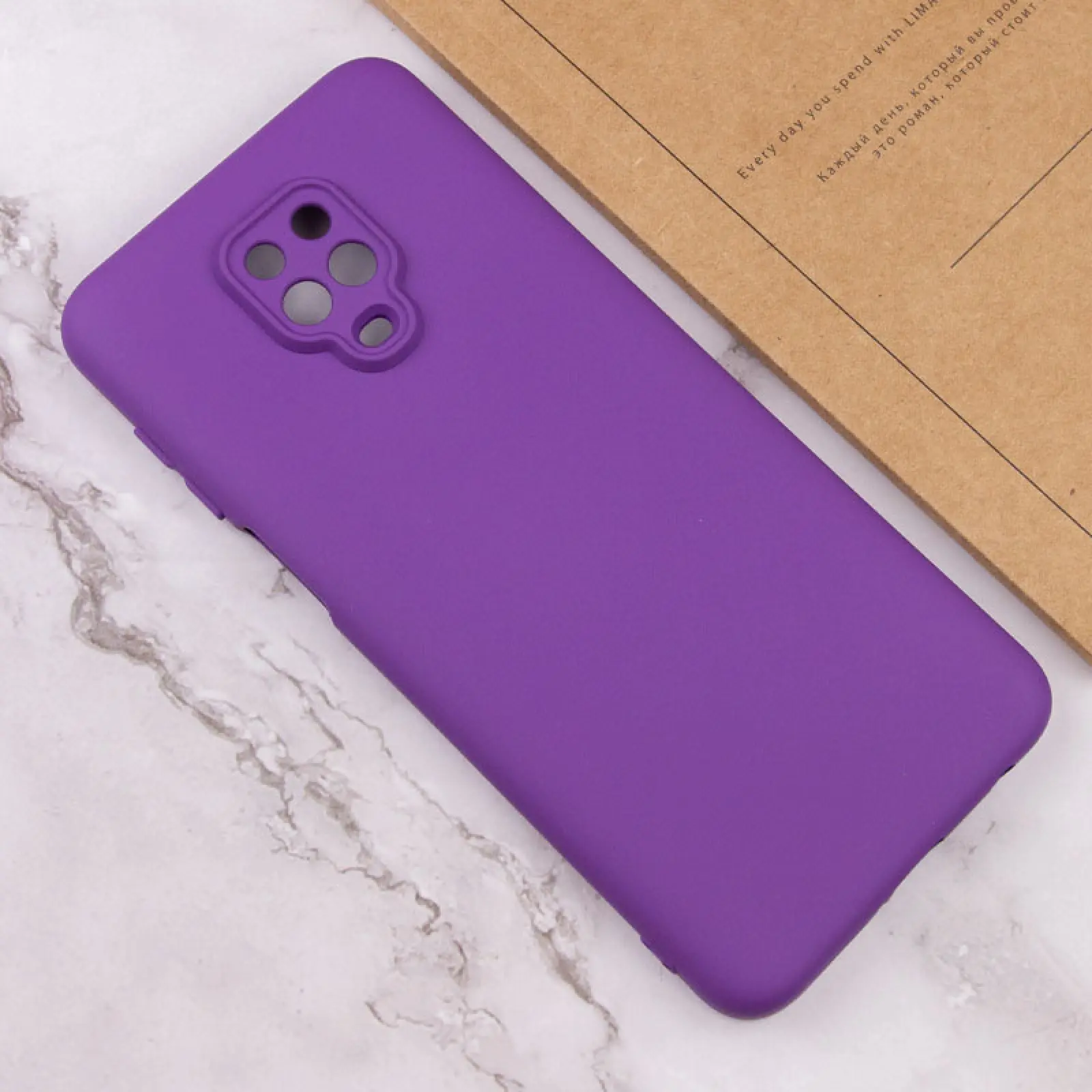 Чехол TPU GETMAN Liquid Silk Full Camera для Xiaomi Redmi Note 9s / Note 9 Pro / Note 9 Pro Max, Фиолетовый / Purple 3, TPU, купить оптом с доставкой