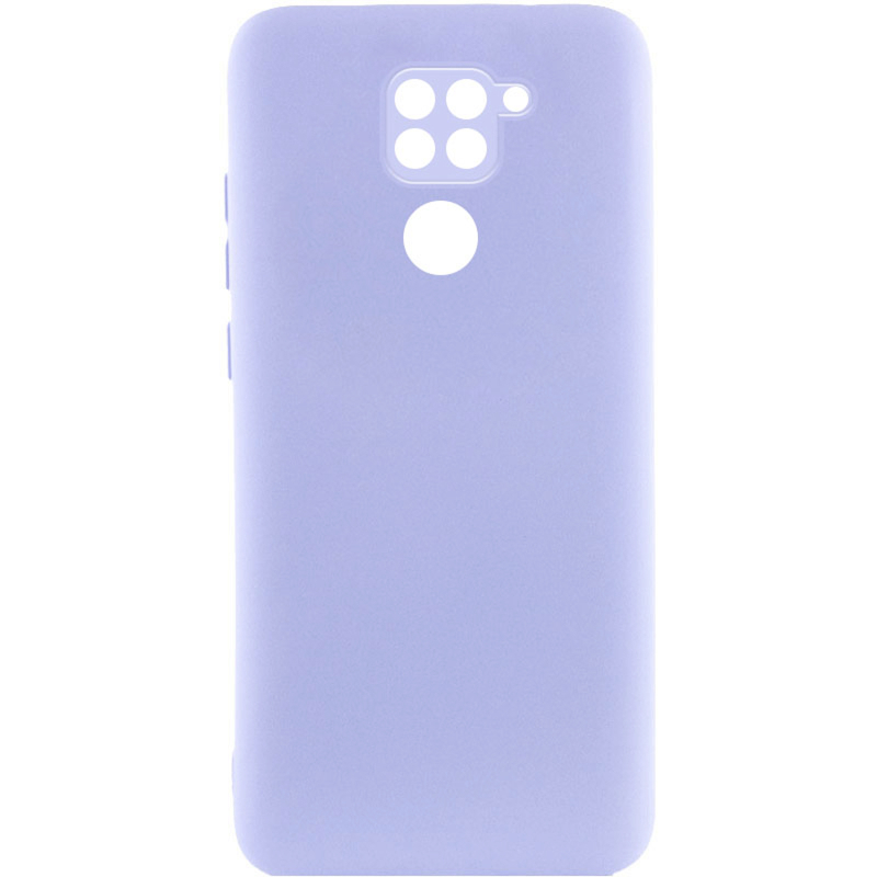 Чехол GETMAN Liquid Silk Full Camera для Xiaomi Redmi Note 9 / Redmi 10X | TPU + Микрофибра на картинке №1