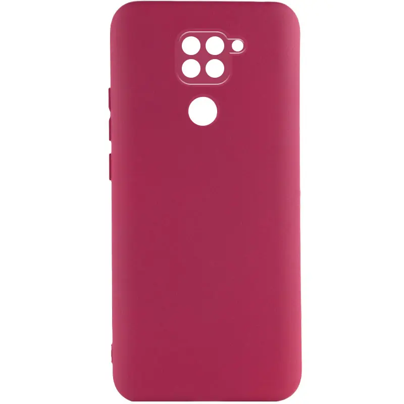 Чехол TPU GETMAN Liquid Silk Full Camera для Xiaomi Redmi Note 9 / Redmi 10X, Бордовый / Marsala, TPU, купить оптом с доставкой