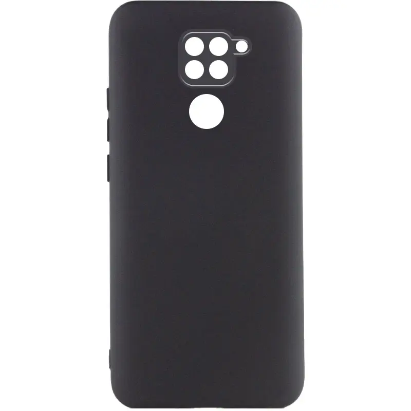 Чехол TPU GETMAN Liquid Silk Full Camera для Xiaomi Redmi Note 9 / Redmi 10X, Черный / Black, TPU, купить оптом с доставкой