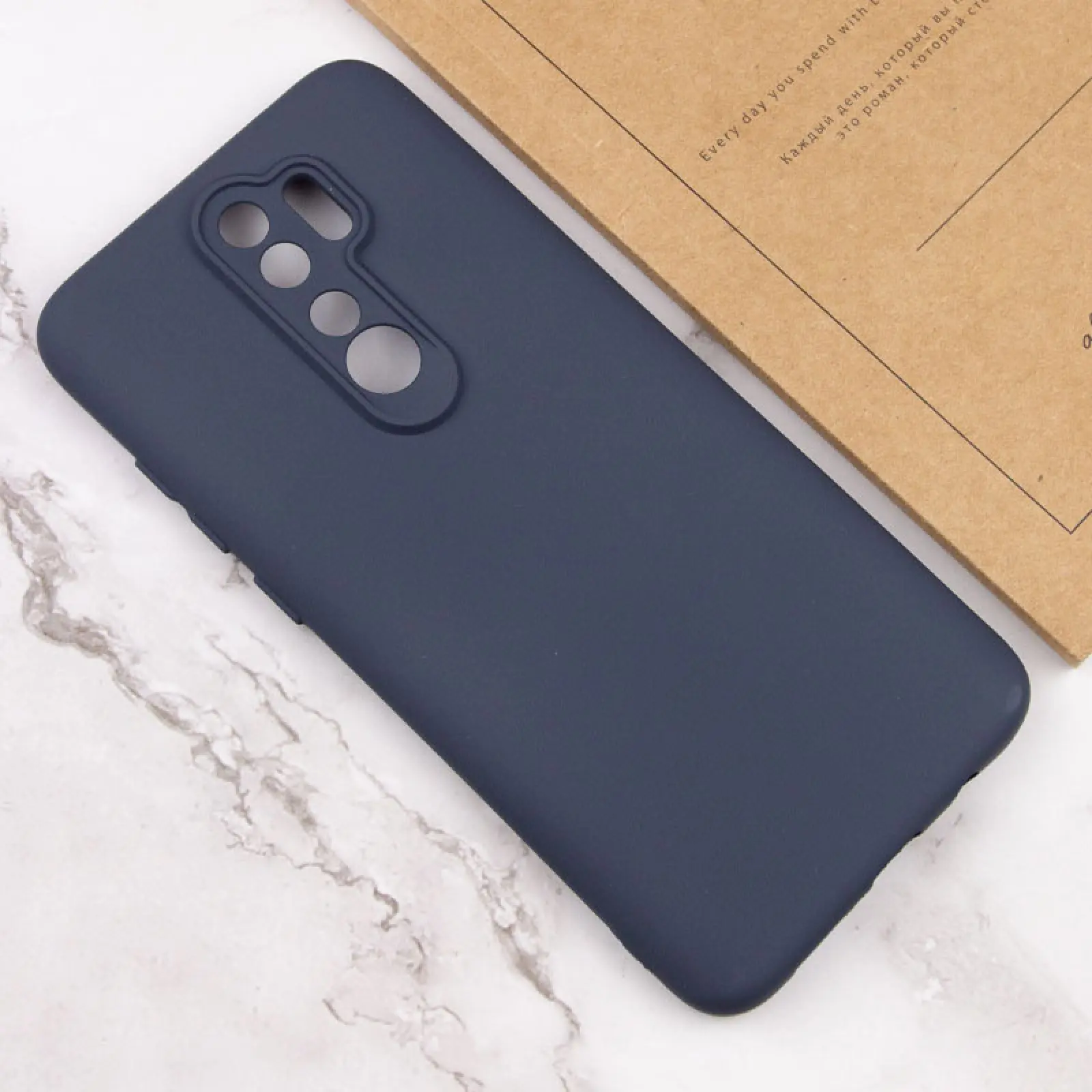 Чехол TPU GETMAN Liquid Silk Full Camera для Xiaomi Redmi 9, Синий / Midnight Blue 3, TPU, купить оптом с доставкой