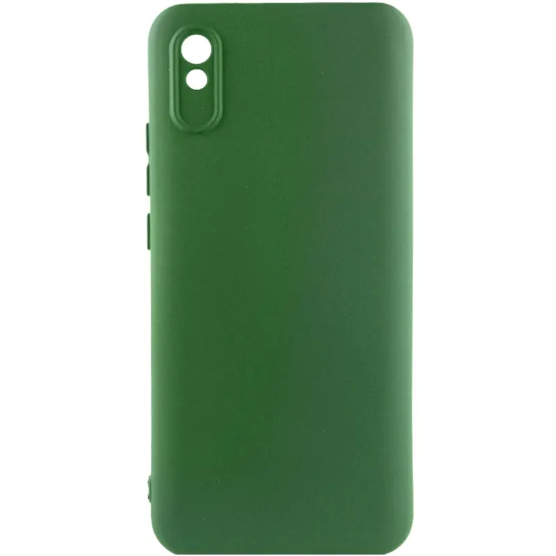 Чехол TPU GETMAN Liquid Silk Full Camera для Xiaomi Redmi 9A, Зеленый / Dark green, TPU, купить оптом с доставкой