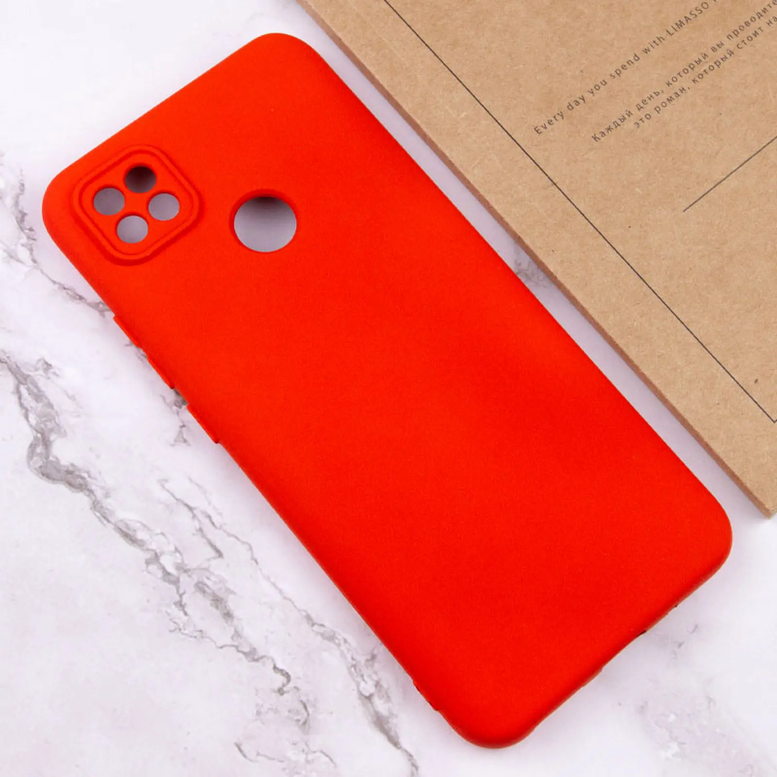 Чехол TPU GETMAN Liquid Silk Full Camera для Xiaomi Redmi 9C, Красный / Red 3, TPU, купить оптом с доставкой