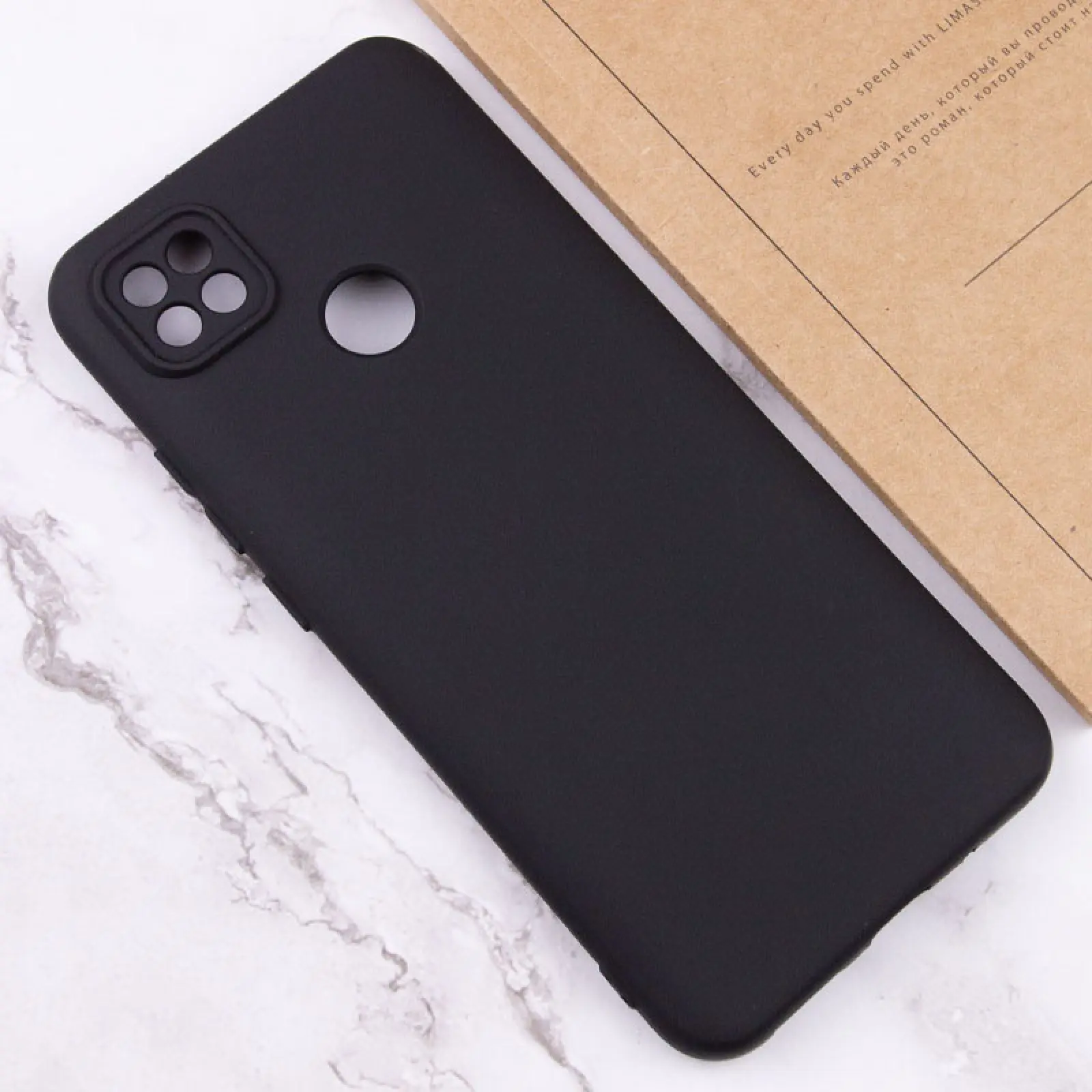 Чехол TPU GETMAN Liquid Silk Full Camera для Xiaomi Redmi 9C, Черный / Black 3, TPU, купить оптом с доставкой