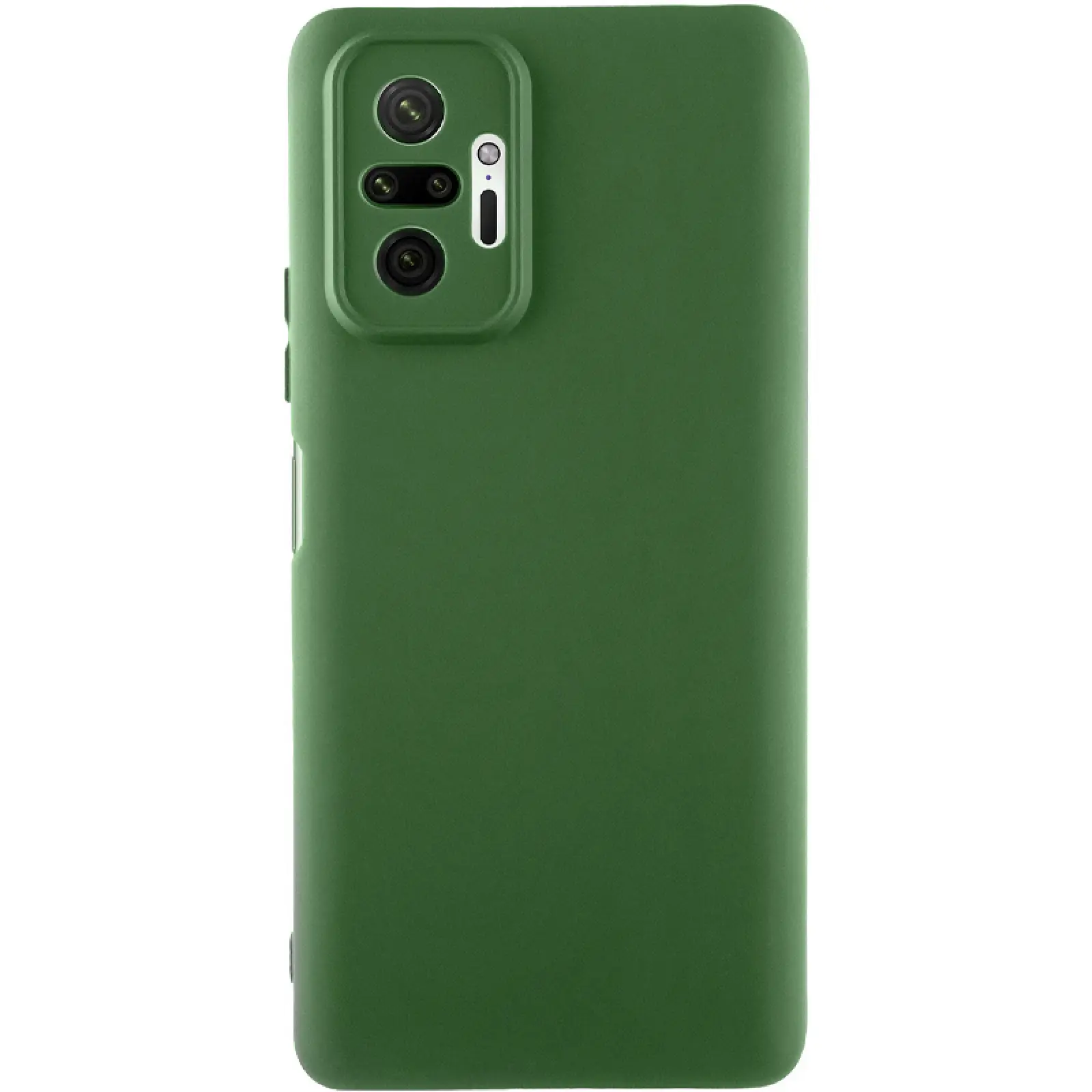 Чехол TPU GETMAN Liquid Silk Full Camera для Xiaomi Redmi Note 10 Pro / 10 Pro Max, Зеленый / Dark green, TPU, купить оптом с доставкой