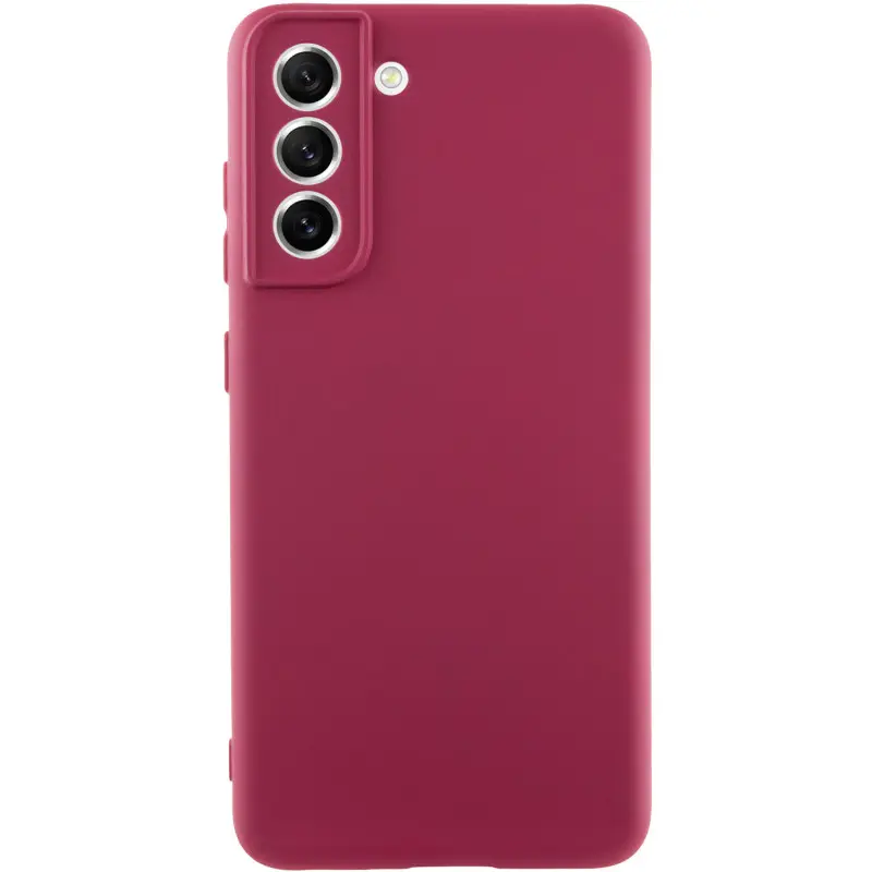 Чехол TPU GETMAN Liquid Silk Full Camera для Samsung Galaxy S21, Бордовый / Marsala, TPU, купить оптом с доставкой
