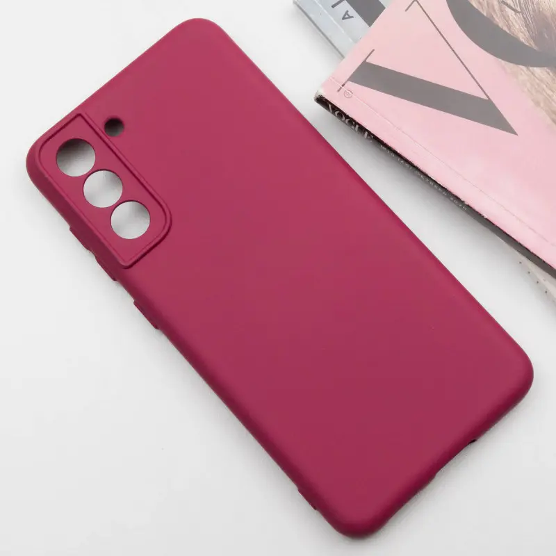 Чехол TPU GETMAN Liquid Silk Full Camera для Samsung Galaxy S21, Бордовый / Marsala 1, TPU, купить оптом с доставкой