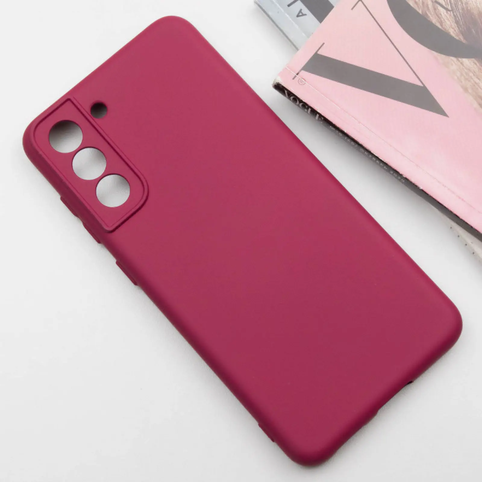 Чехол TPU GETMAN Liquid Silk Full Camera для Samsung Galaxy S21, Бордовый / Marsala 1, TPU, купить оптом с доставкой