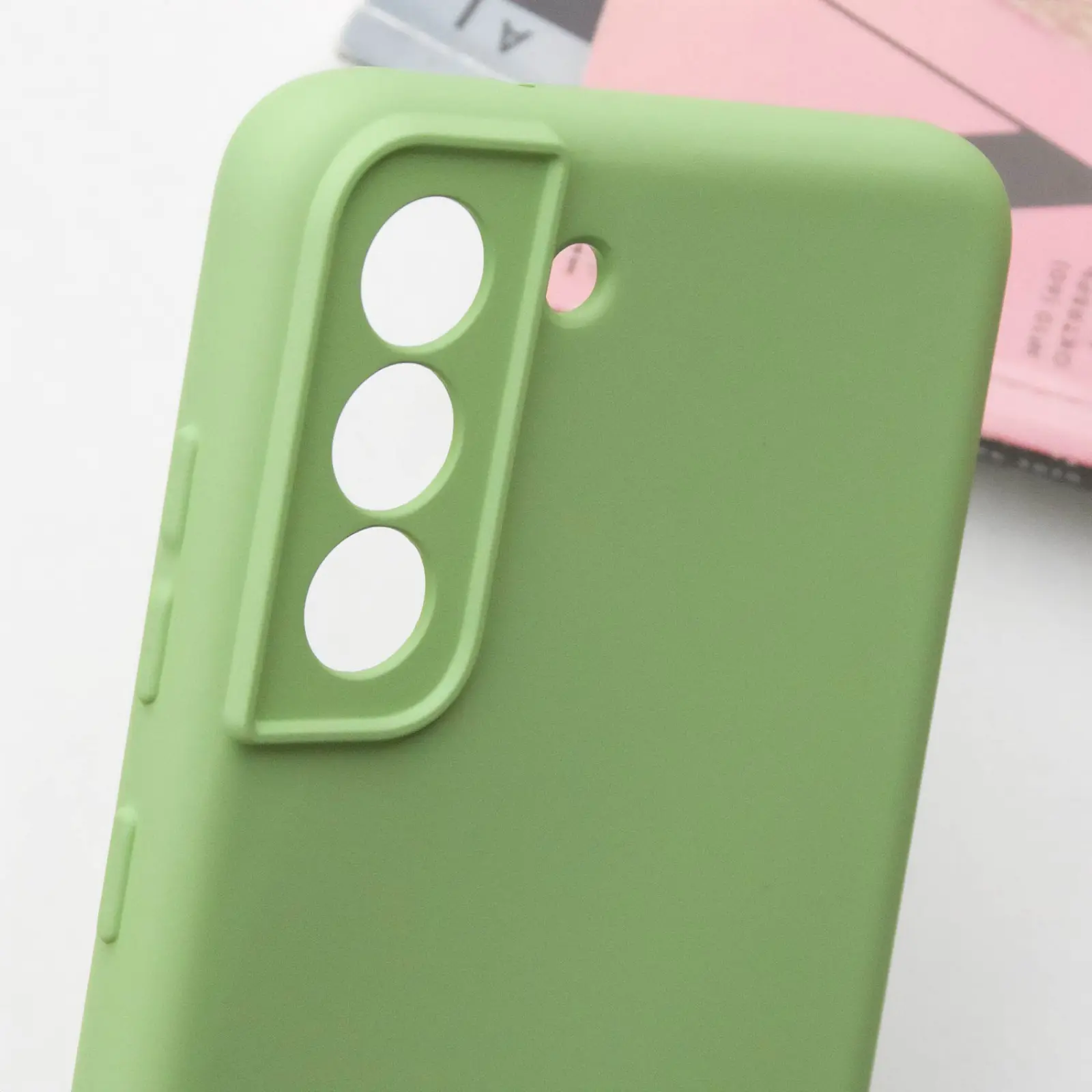 Чехол TPU GETMAN Liquid Silk Full Camera для Samsung Galaxy S21, Зеленый / Pistachio 3, TPU, купить оптом с доставкой