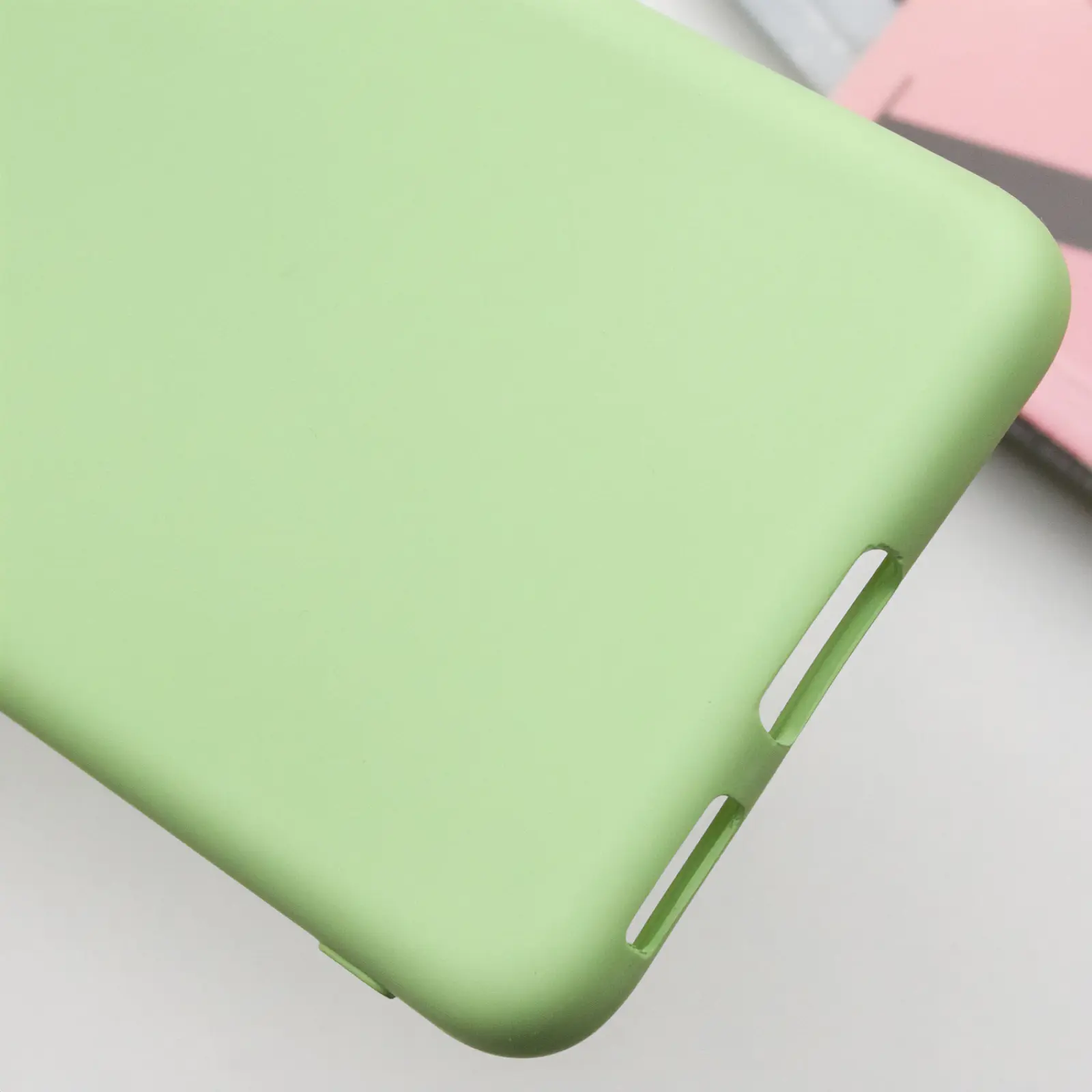 Чехол TPU GETMAN Liquid Silk Full Camera для Samsung Galaxy S21, Зеленый / Pistachio 5, TPU, купить оптом с доставкой