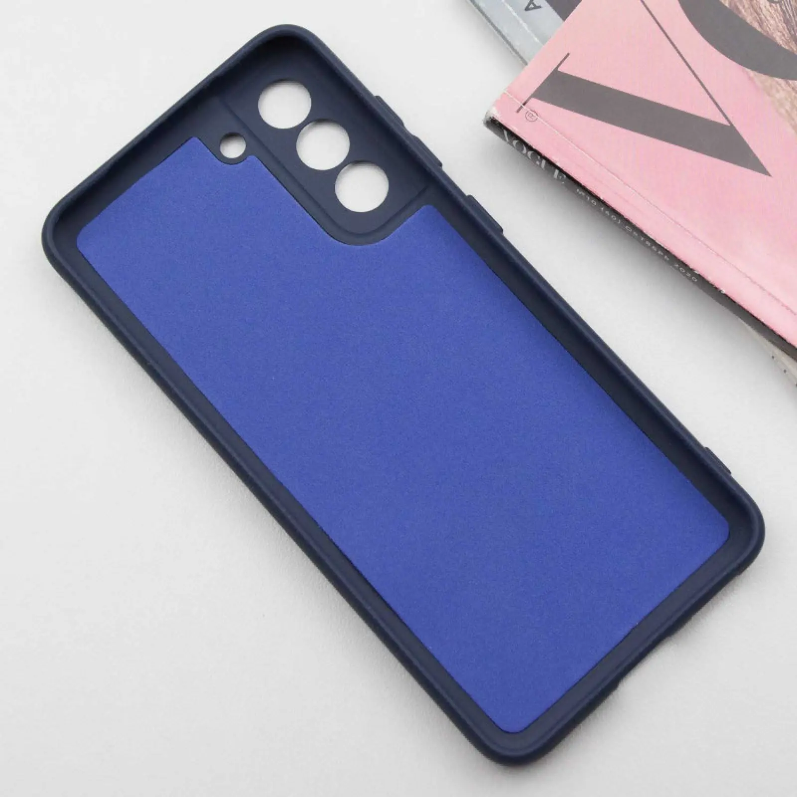 Чехол TPU GETMAN Liquid Silk Full Camera для Samsung Galaxy S21, Синий / Midnight Blue 2, TPU, купить оптом с доставкой