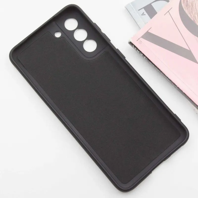 Чехол TPU GETMAN Liquid Silk Full Camera для Samsung Galaxy S21, Черный / Black 2, TPU, купить оптом с доставкой