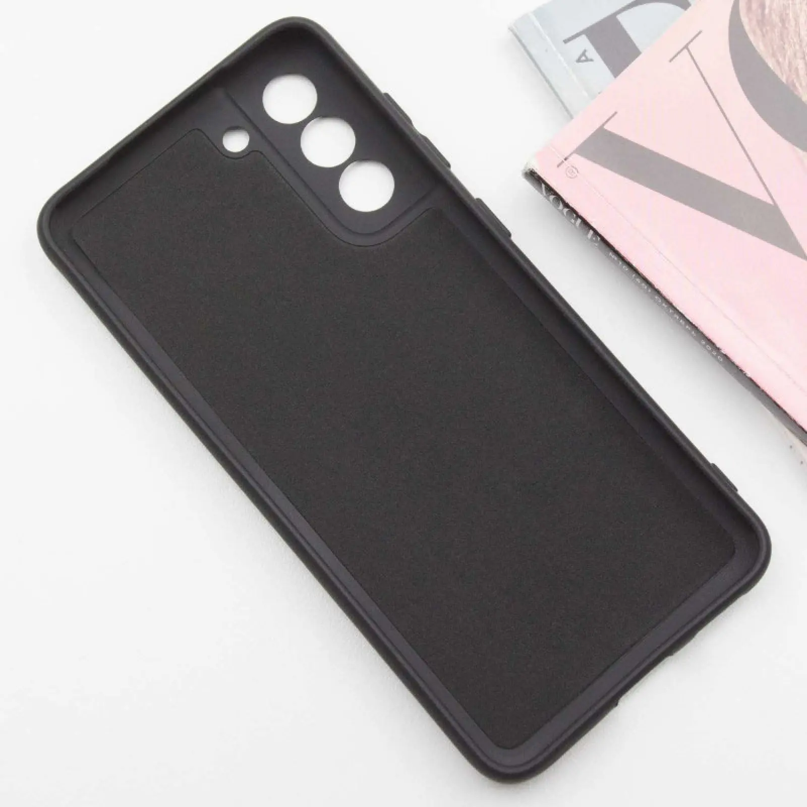 Чехол TPU GETMAN Liquid Silk Full Camera для Samsung Galaxy S21, Черный / Black 2, TPU, купить оптом с доставкой