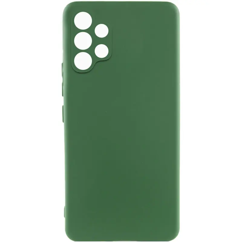 Чехол TPU GETMAN Liquid Silk Full Camera для Samsung Galaxy A32 4G, Зеленый / Dark green, TPU, купить оптом с доставкой