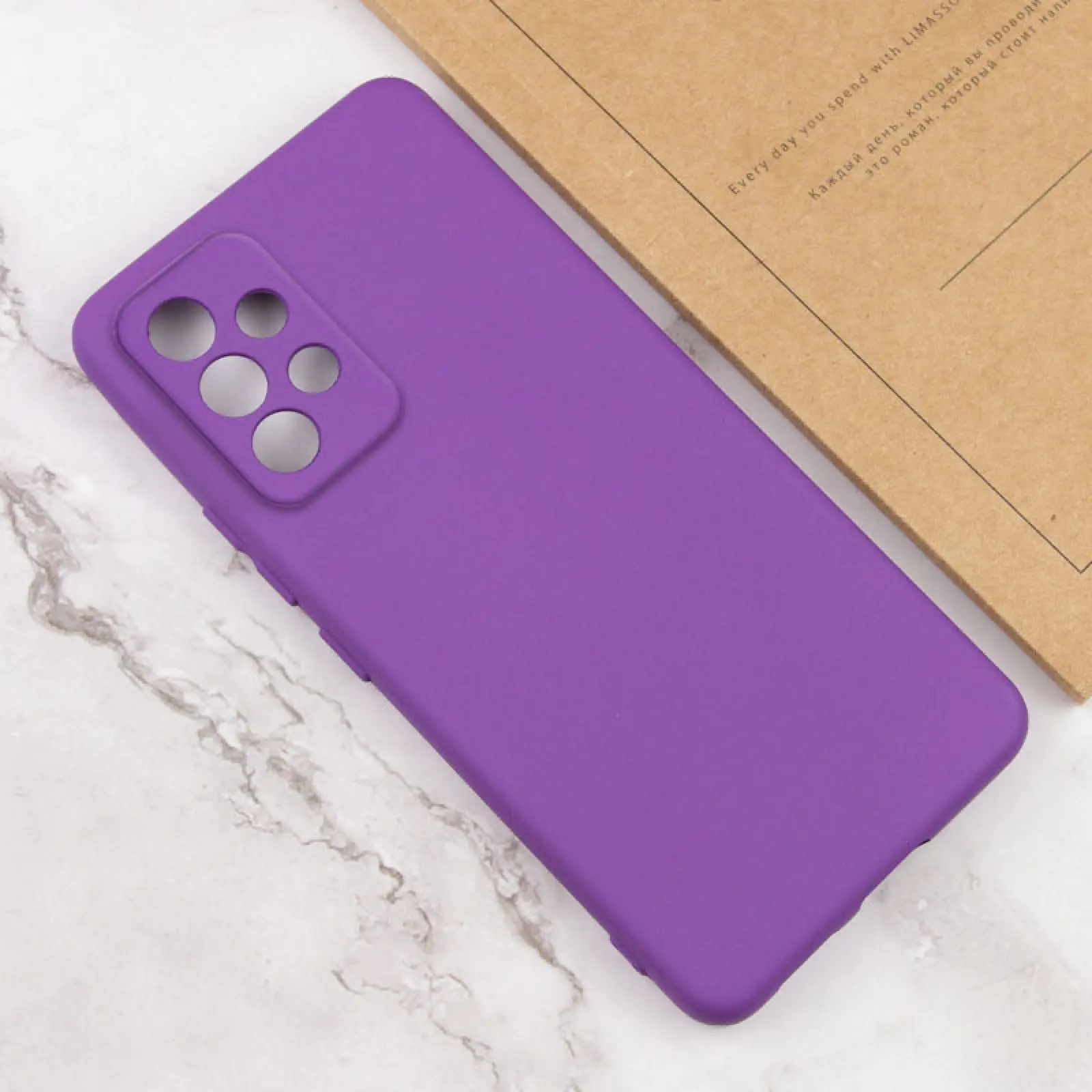 Чехол TPU GETMAN Liquid Silk Full Camera для Samsung Galaxy A52 4G / A52 5G / A52s, Фиолетовый / Purple 3, TPU, купить оптом с доставкой