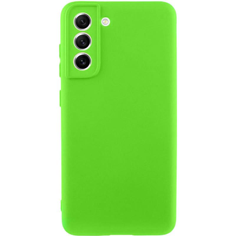 Чохол GETMAN Liquid Silk Full Camera для Samsung Galaxy S21 FE | TPU + Мікрофібра на малюнкі №1