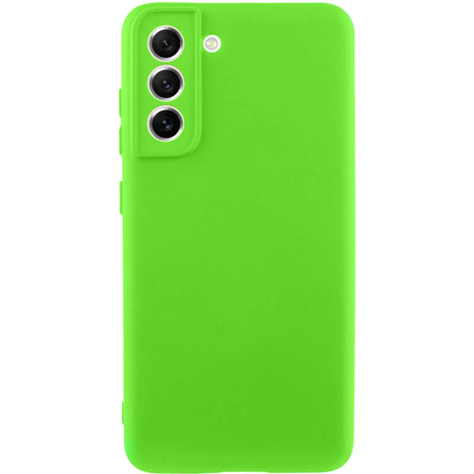 Чехол TPU GETMAN Liquid Silk Full Camera для Samsung Galaxy S21 FE, Салатовый / Neon Green, TPU, купить оптом с доставкой