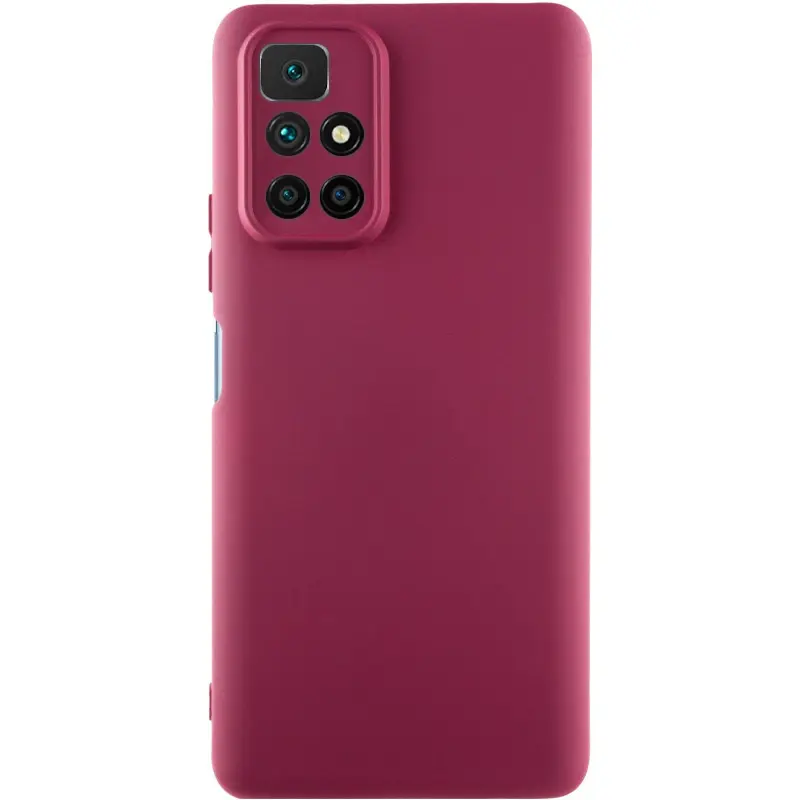 Чохол TPU GETMAN Liquid Silk Full Camera для Xiaomi Redmi 10, Бордовий / Marsala, TPU, купити оптом з доставкою