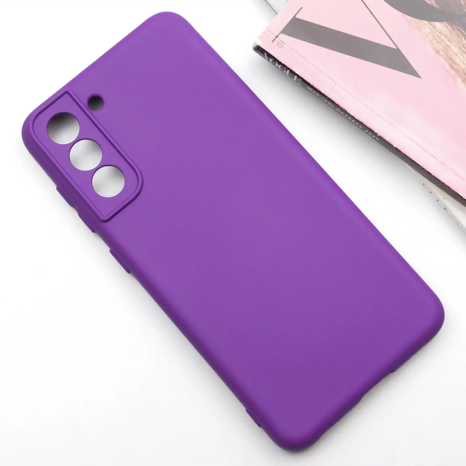 Чохол TPU GETMAN Liquid Silk Full Camera для Samsung Galaxy S22+, Фіолетовий / Purple 1, TPU, купити оптом з доставкою