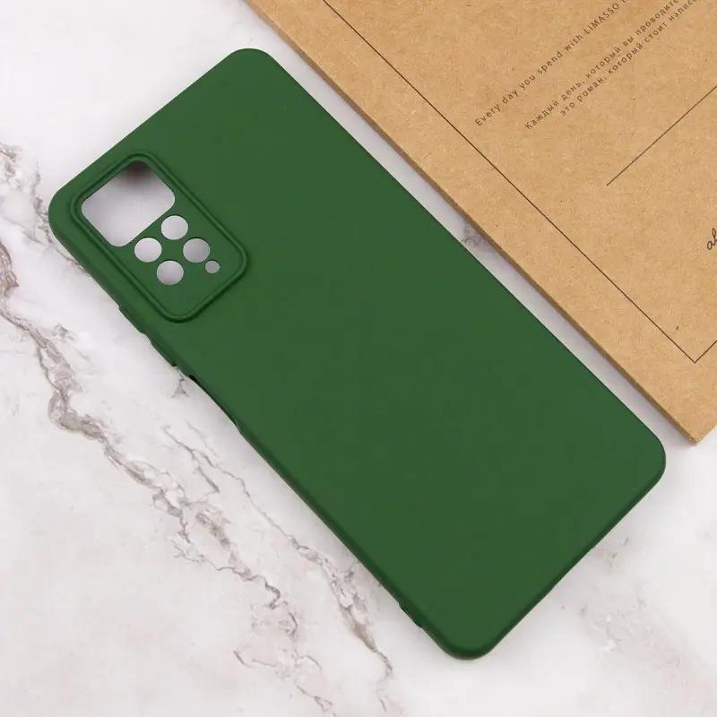 Чехол TPU GETMAN Liquid Silk Full Camera для Xiaomi Redmi Note 11 Pro 4G/5G / 12 Pro 4G, Зеленый / Dark green 3, TPU, купить оптом с доставкой
