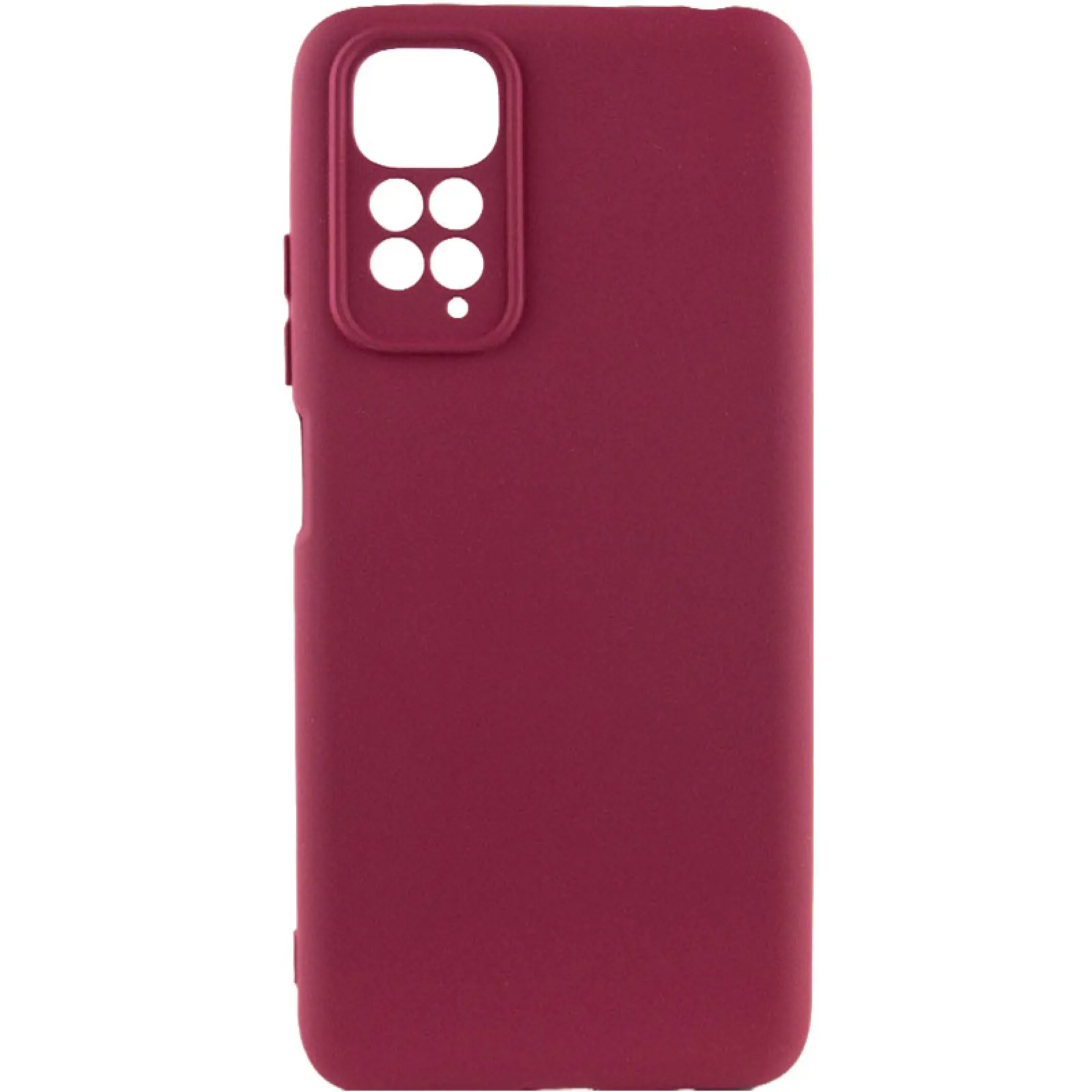 Чехол TPU GETMAN Liquid Silk Full Camera для Xiaomi Redmi Note 11 (Global) / Note 11S, Бордовый / Marsala, TPU, купить оптом с доставкой