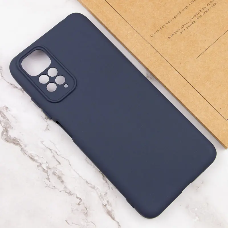 Чехол TPU GETMAN Liquid Silk Full Camera для Xiaomi Redmi Note 11 (Global) / Note 11S, Синий / Midnight Blue 3, TPU, купить оптом с доставкой