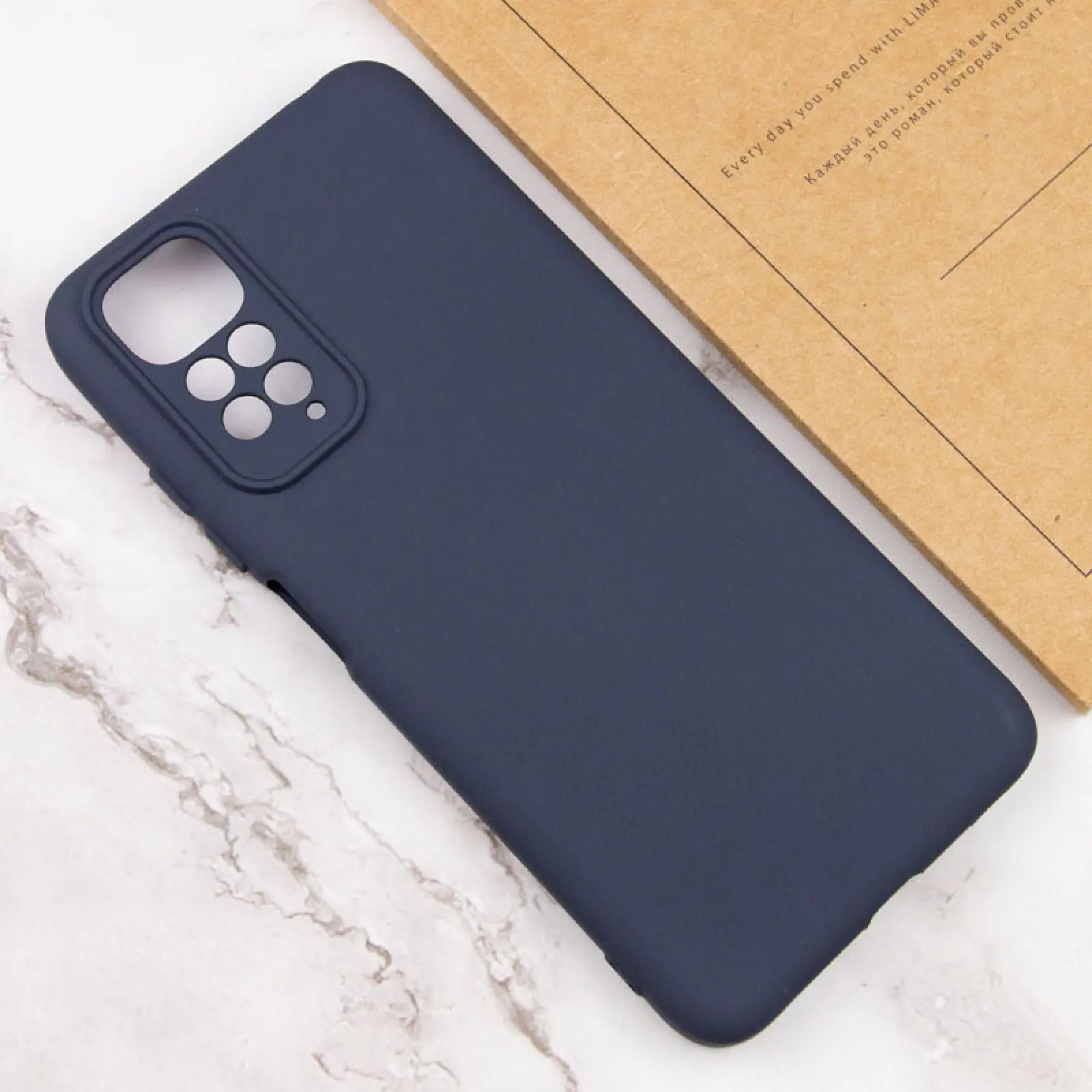 Чехол TPU GETMAN Liquid Silk Full Camera для Xiaomi Redmi Note 11 (Global) / Note 11S, Синий / Midnight Blue 3, TPU, купить оптом с доставкой