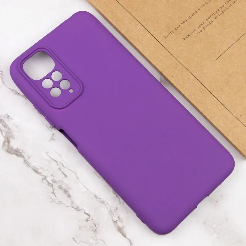 Чехол TPU GETMAN Liquid Silk Full Camera для Xiaomi Redmi Note 11 (Global) / Note 11S, Фиолетовый / Purple 3, TPU, купить оптом с доставкой