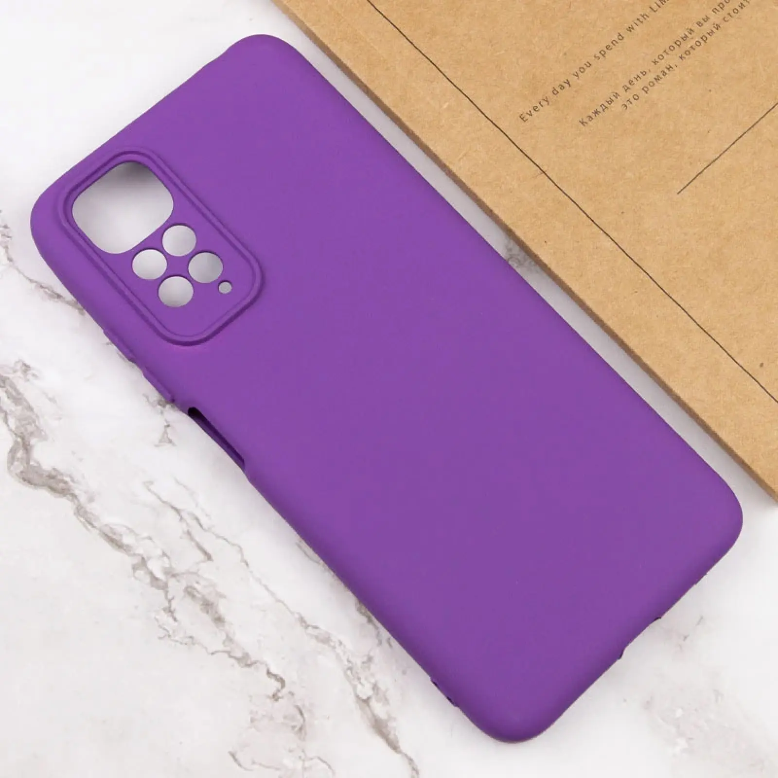 Чехол TPU GETMAN Liquid Silk Full Camera для Xiaomi Redmi Note 11 (Global) / Note 11S, Фиолетовый / Purple 3, TPU, купить оптом с доставкой