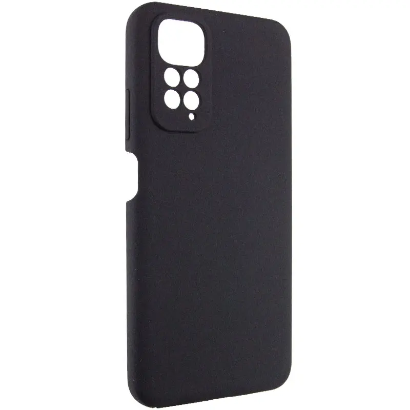 Чехол TPU GETMAN Liquid Silk Full Camera для Xiaomi Redmi Note 11 (Global) / Note 11S, Черный / Black 1, TPU, купить оптом с доставкой