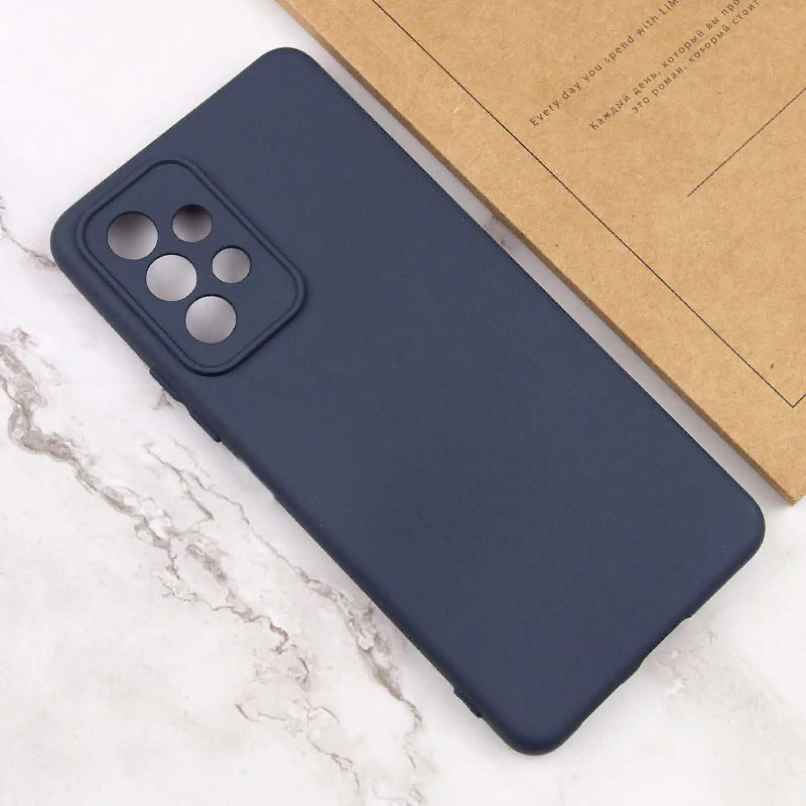 Чехол TPU GETMAN Liquid Silk Full Camera для Samsung Galaxy A33 5G, Синий / Midnight Blue 3, TPU, купить оптом с доставкой