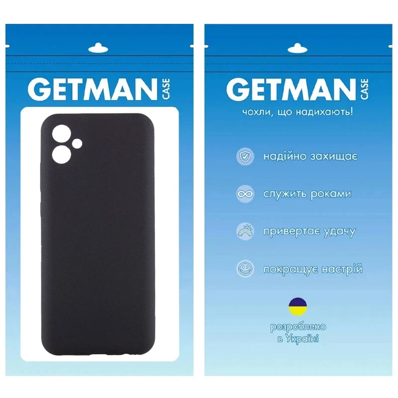 Чехол TPU GETMAN Liquid Silk Full Camera для Samsung Galaxy A04, Черный / Black 6, TPU, купить оптом с доставкой