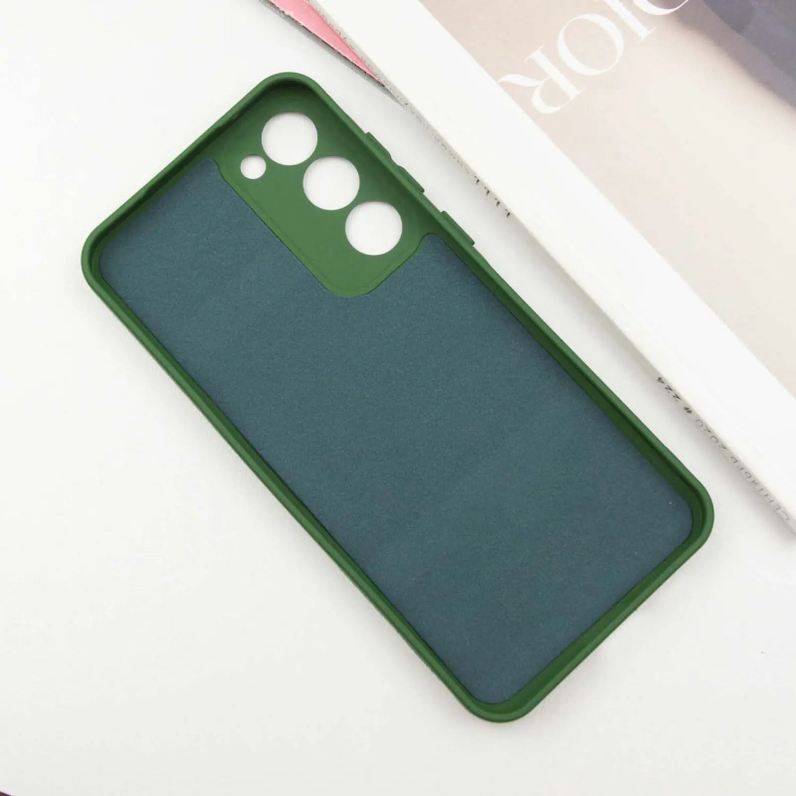 Чехол TPU GETMAN Liquid Silk Full Camera для Samsung Galaxy S23, Зеленый / Dark green 2, TPU, купить оптом с доставкой