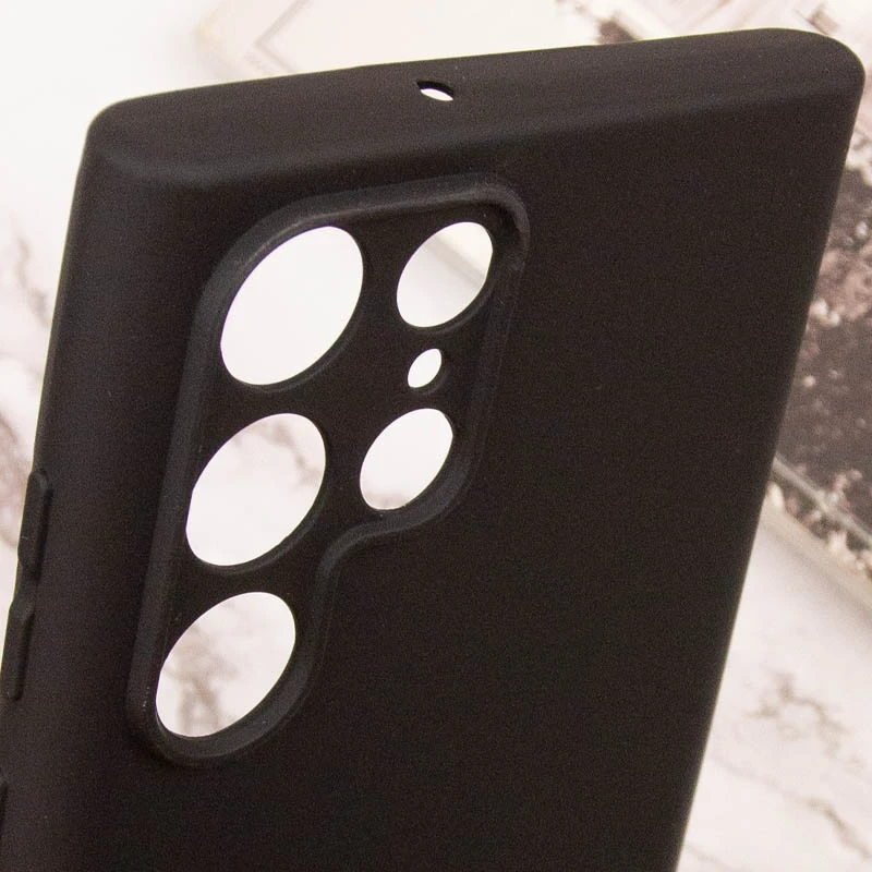 Чехол TPU GETMAN Liquid Silk Full Camera для Samsung Galaxy S23 Ultra, Черный / Black 3, TPU, купить оптом с доставкой