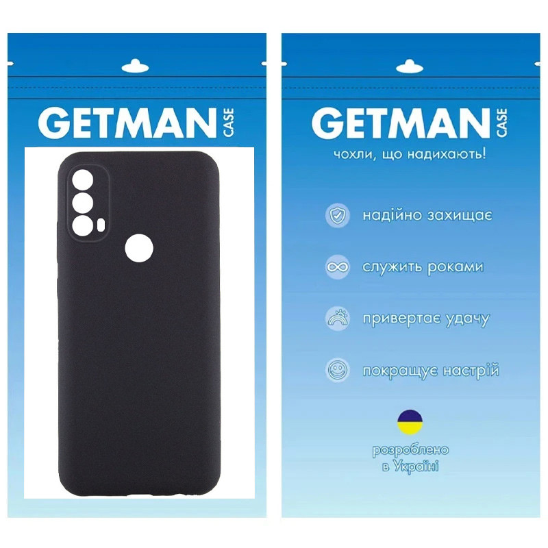 Чехол GETMAN Liquid Silk Full Camera для Motorola Moto E40 | TPU + Микрофибра на картинке №4