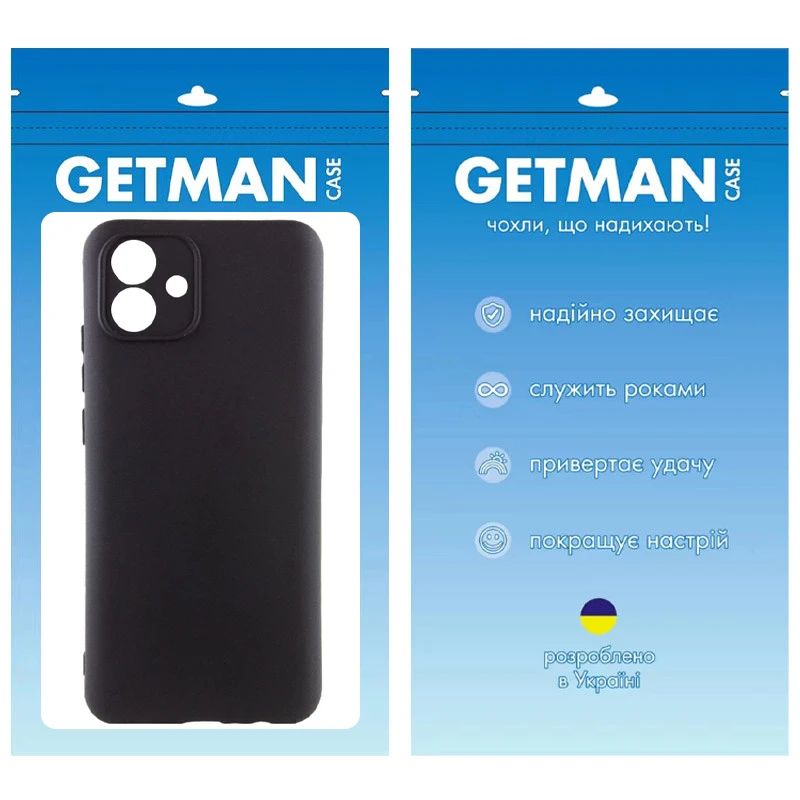Чехол TPU GETMAN Liquid Silk Full Camera для Samsung Galaxy A04e, Черный / Black 3, TPU, купить оптом с доставкой