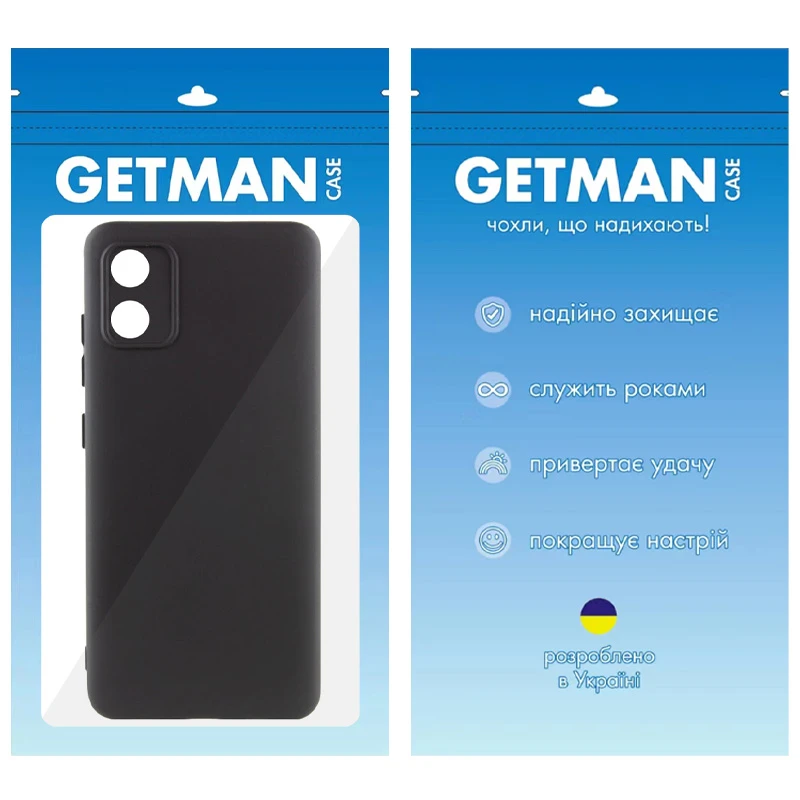 Чехол TPU GETMAN Liquid Silk Full Camera для Motorola Moto E13, Черный / Black 4, TPU, купить оптом с доставкой