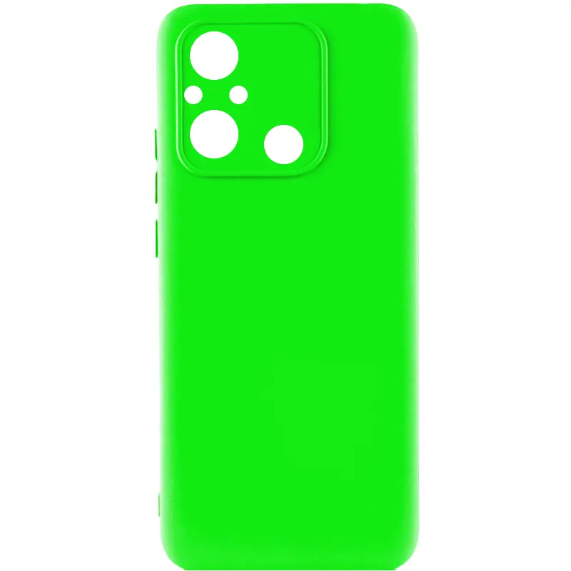Чехол TPU GETMAN Liquid Silk Full Camera для Xiaomi Redmi 12C, Салатовый / Neon Green, TPU, купить оптом с доставкой