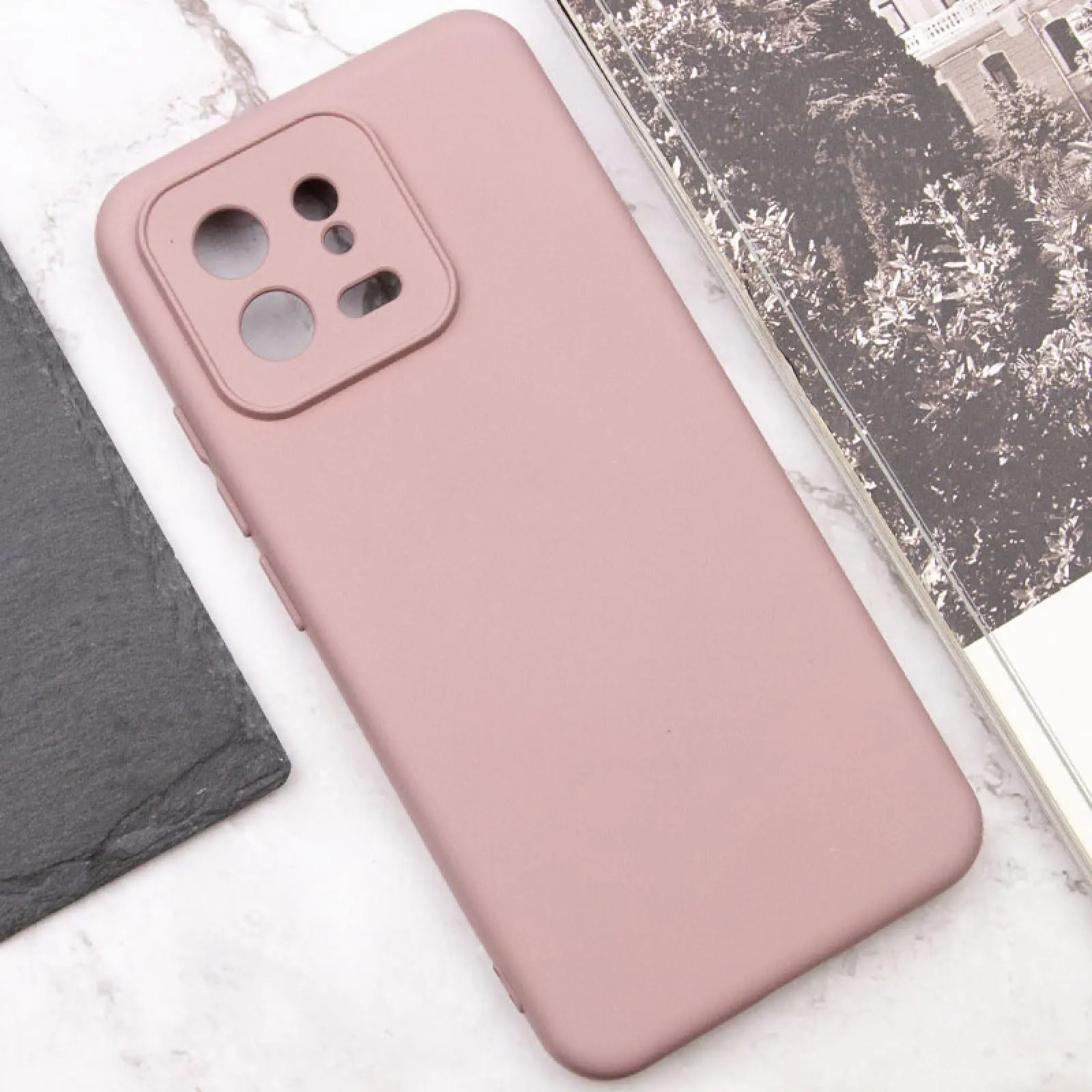 Чехол TPU GETMAN Liquid Silk Full Camera для Xiaomi 13, Розовый / Pink Sand 4, TPU, купить оптом с доставкой